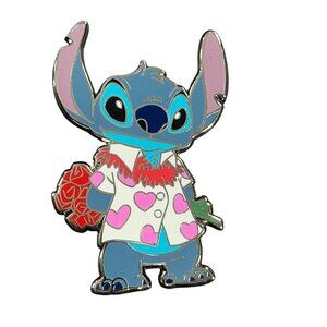 Disneyland Stitch Trading Pin Paris Heart Shirt Roses Lapel Pin Brooch Badge Pin